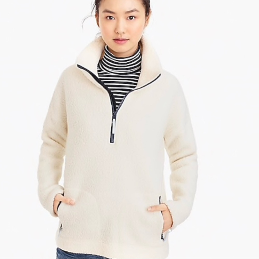 NWOT‎ JCREW Polartech Fleece Half Zip Jacket Size Small
